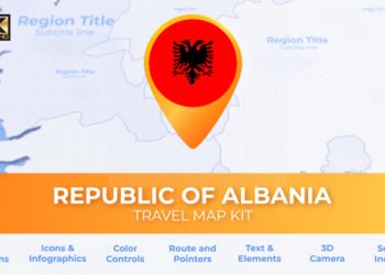 VideoHive Albania Map - Republic of Albania Travel Map 39799169