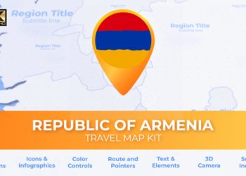 VideoHive Armenia Map - Republic of Armenia Travel Map 39801071