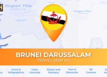 VideoHive Brunei Map - Brunei Darussalam Travel Map 39800073