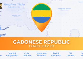 VideoHive Gabon Map - Gabonese Republic Travel Map 39800097