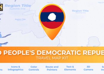 VideoHive Laos Map - Lao People's Democratic Republic Travel Map 39800147
