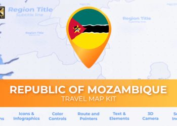 VideoHive Mozambique Map - Republic of Mozambique Travel Map 39801197