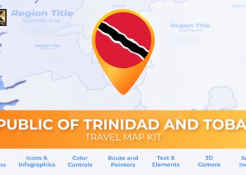 VideoHive Trinidad and Tobago Map - Republic of Trinidad and Tobago Travel Map 39799261