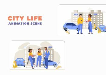 VideoHive City Life Animation Scene After Effects Template 43961069