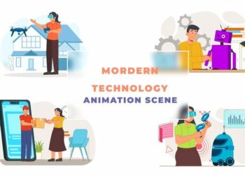VideoHive Modern Technology Explainer Animation Scene 43660786