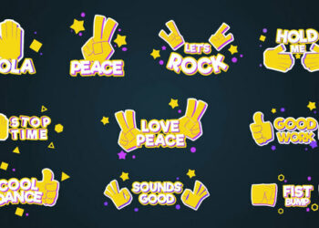 VideoHive Hands emoji titles [After Effects] 45457820