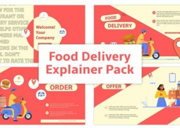 VideoHive Online Food Delivery Explainer Animation Scene 45858623
