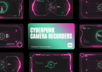 VideoHive Cyberpunk HUD Camera Recorder for After Effects 43779924