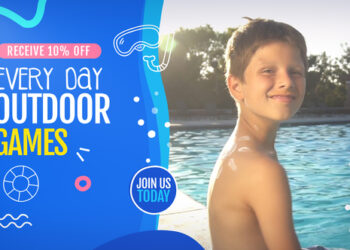 VideoHive 4K Kids And Teens Swimming Summer Camp Opener 47179291