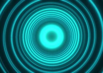 VideoHive Blue glowing wave animation 47467404