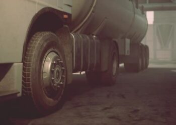 VideoHive Fuel Truck for Transport Fuel to Petrochemical Oil Refinery 47581402