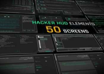 VideoHive Hacker HUD Elements 43903101