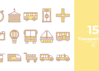 VideoHive Transport Icon After Effect 46207715