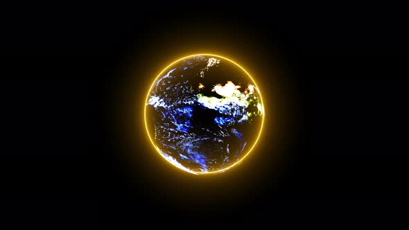 VideoHive Glowing earth planet 47563647