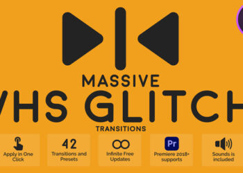 VideoHive Massive VHS Glitch Transitions 47417136