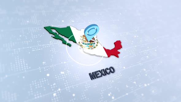 VideoHive Mexico Map With Marker 47547850