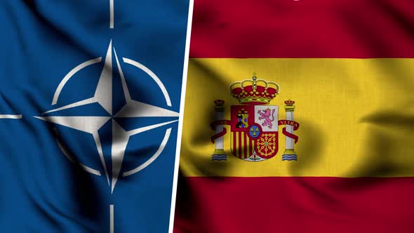 VideoHive Nato Flag And Flag Of Spain 47577805