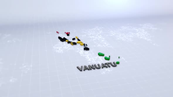 VideoHive Vanuatu Map With Flag 47552031