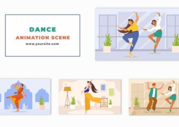 VideoHive Classic and Western Dance Showcasing Flat Character Animation Scene 47881707