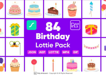 VideoHive Birthday Kit Lottie Pack 48685351